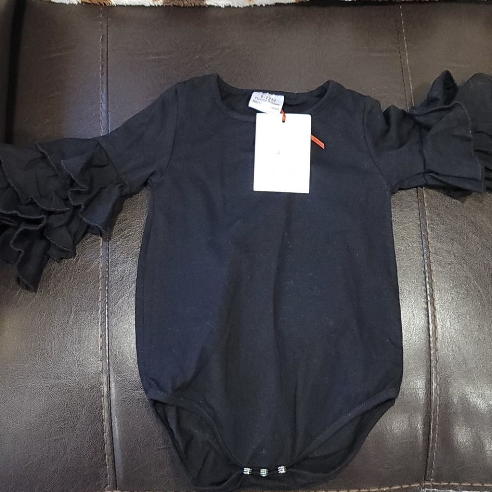 Black ruffle onsie
